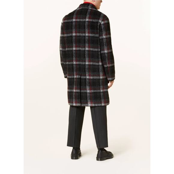 $595 Retail Price. New Men's HUGO BOSS lined coat size XXL black red grey - Picture 2 of 3